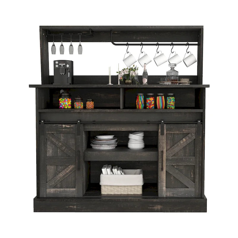 Moasis Farmhouse Coffee Bar Cabinet - 15.1D x 47.2W x 51.5H 18