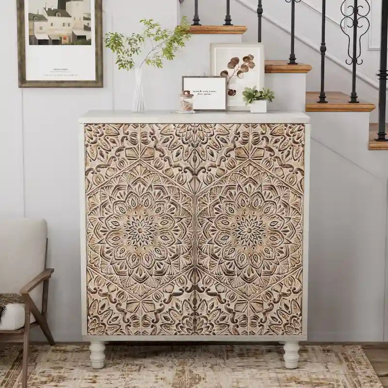 COSIEST Vintage Sideboard Storage Cabinet and Buffet 7