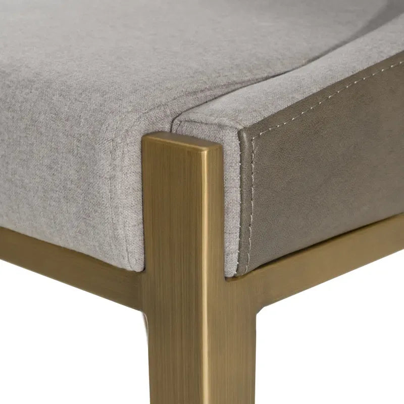 Modrest Fairview Contemporary Grey & Brass Counter Stool 8