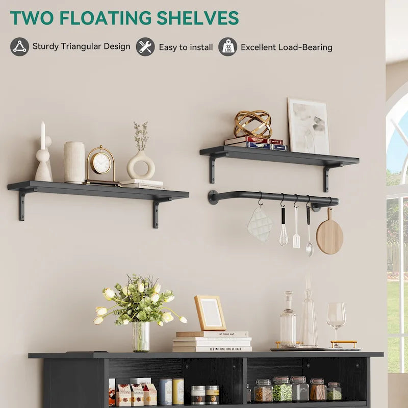Moasis 52 Buffet Cabinet Farmhouse Coffee Bar Cabinet 13