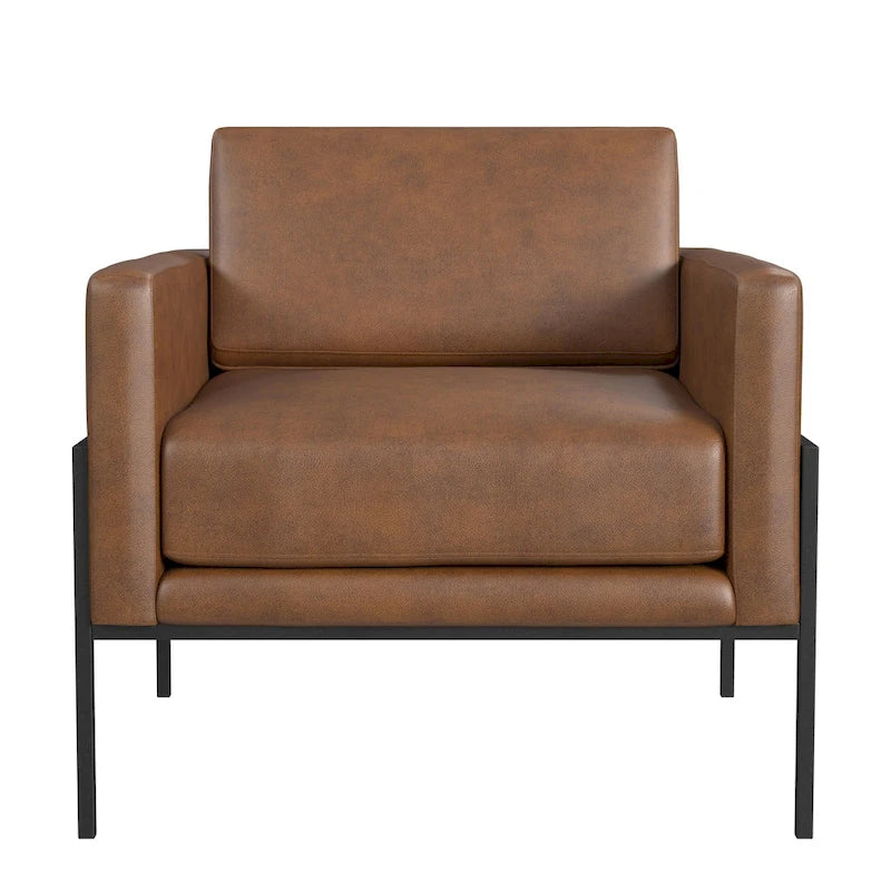 HomePop Modern Upholstered Club Chair w/Metal Frame 26