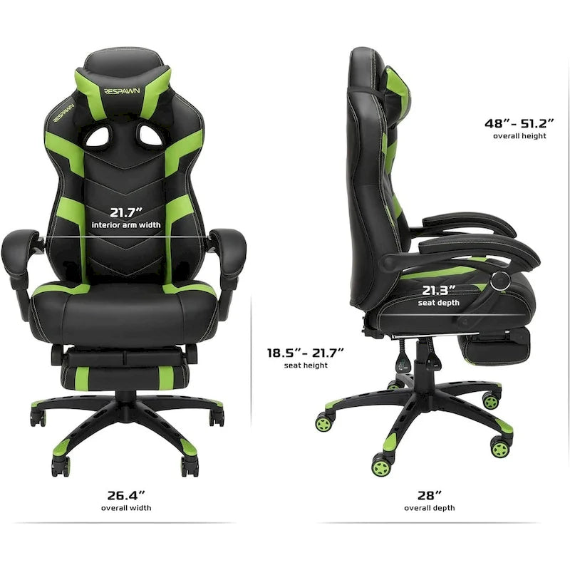 RESPAWN 110 Pro Gaming Chair - Gaming Chair with Footrest, Ergonomic Computer Desk Chair 15