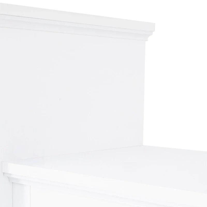 Entertainment Wall Unit with Bridge, Tempered Glass Doors for TVs Up to 70 19