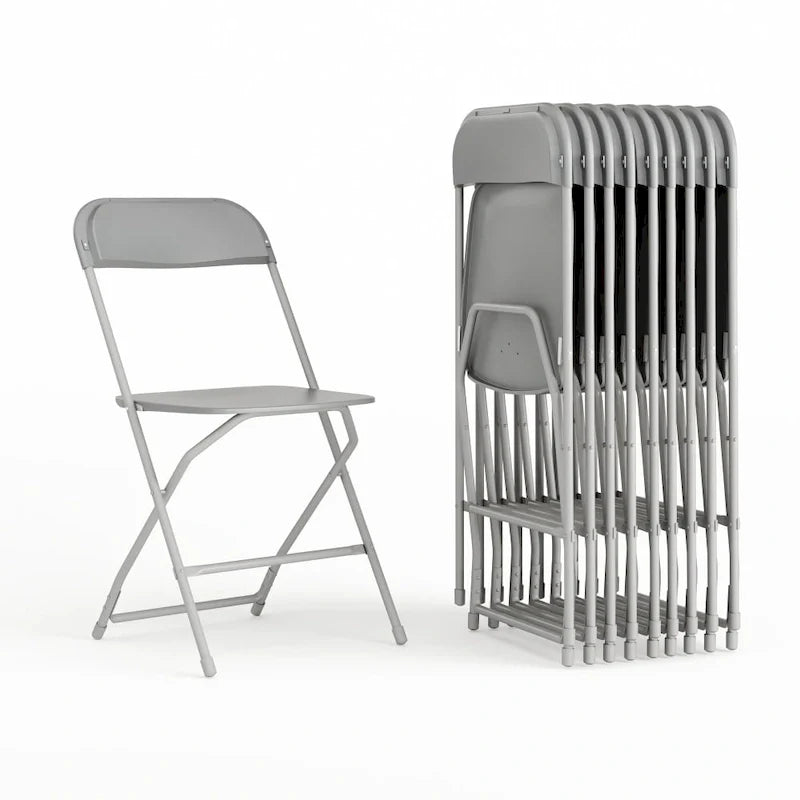 Plastic Folding Chair - 10 Pack 650LB Weight Capacity - Event Chair 12