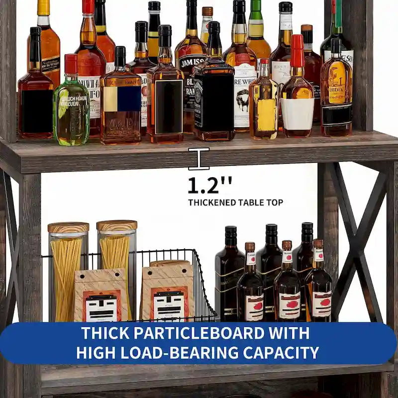 Moasis 5 Tier Kitchen Bakers Rack with Storage Shelves Microwave Oven Stand Kitchen Shelf Organizer 16