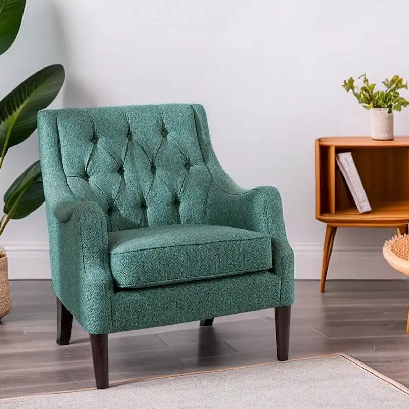 Modern Button Tufted Accent Chair 18