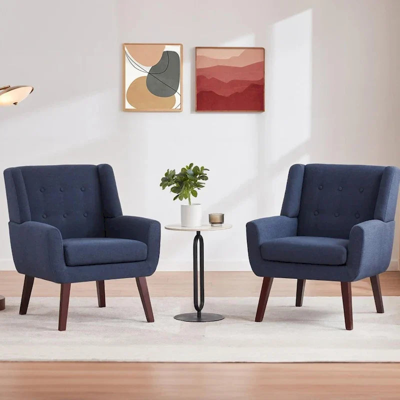 HUIMO Set di 2 poltrone moderne trapuntate