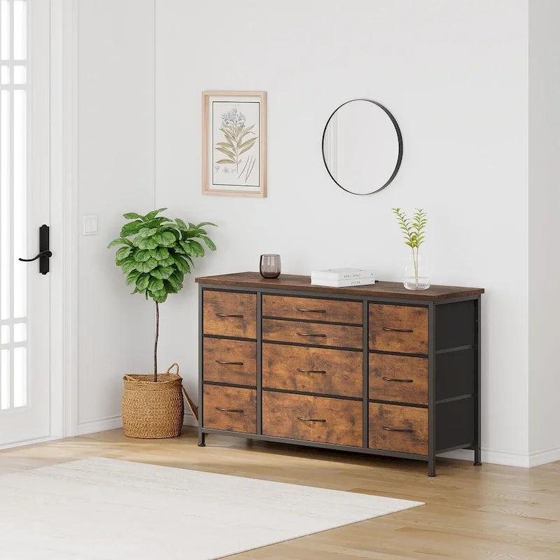 Bedroom Dresser with 10 Large Drawers for 55 Long TV Stand - 55 inches 17