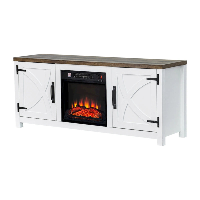 58 Farmhouse Electric Fireplace TV Stands Console Table for TV's up to 65 13