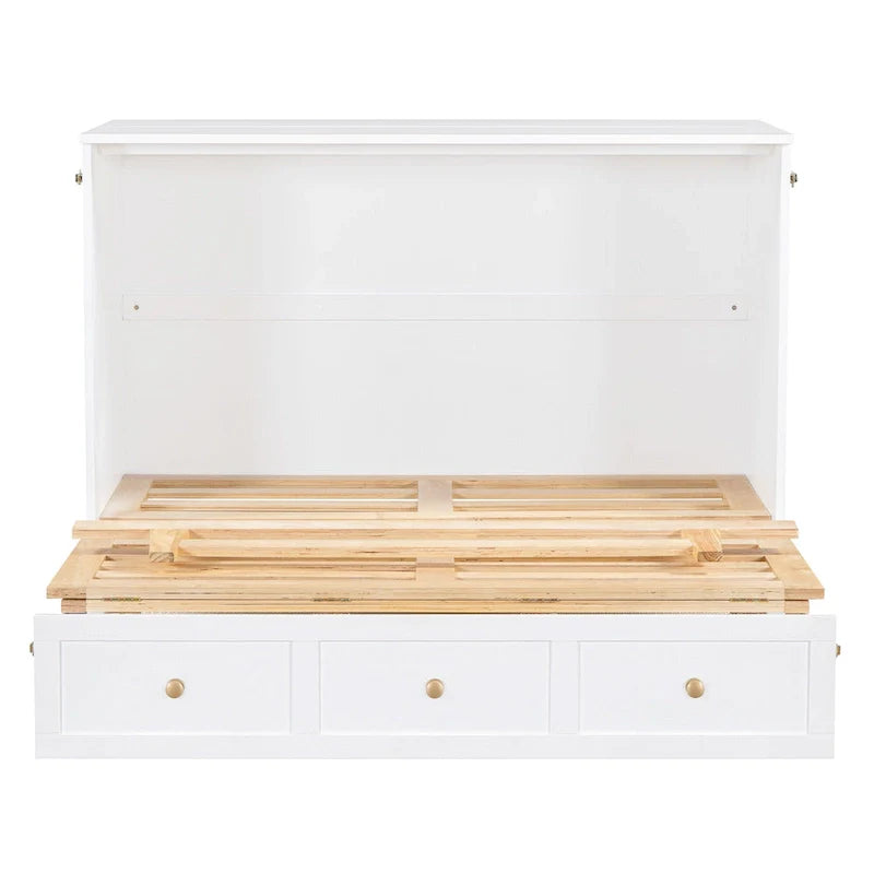 Nestfair Full Size Murphy Bed with Large Drawers 11