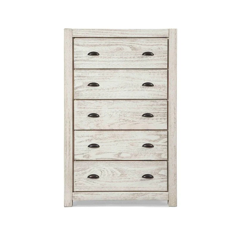 Grain Wood Furniture Montauk 5-drawer Solid Wood Chest 7