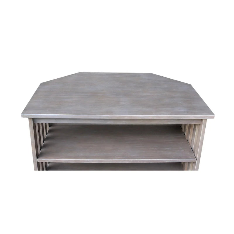 Solid Hardwood Mission Corner TV Stand 32