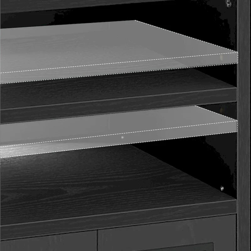 Farmhouse Corner TV Stand Entertainment Center Media Console for TVs up to 55 with Power Outlet 44