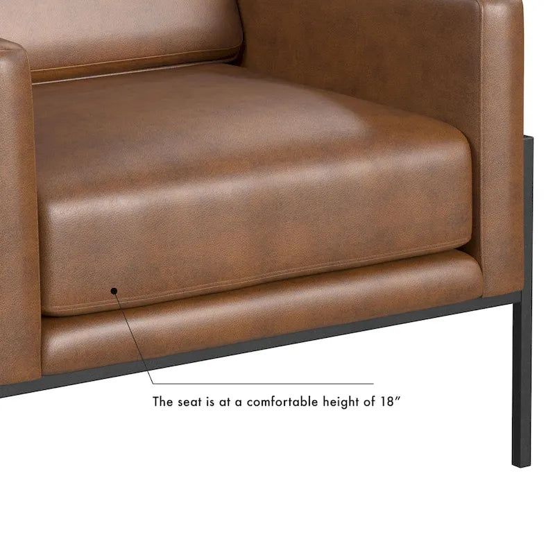 HomePop Modern Upholstered Club Chair w/Metal Frame 27