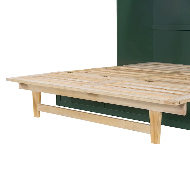 Nestfair Full Size Murphy Bed with Large Drawers 28