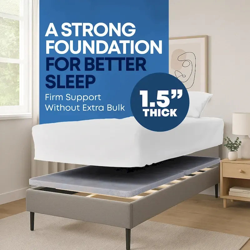 1.5 Split Wood Bunkie Board, Fully Assembled, Fabric Ventilation Cover - Replaces Wooden Slats or Box Spring for Bed Frames 14