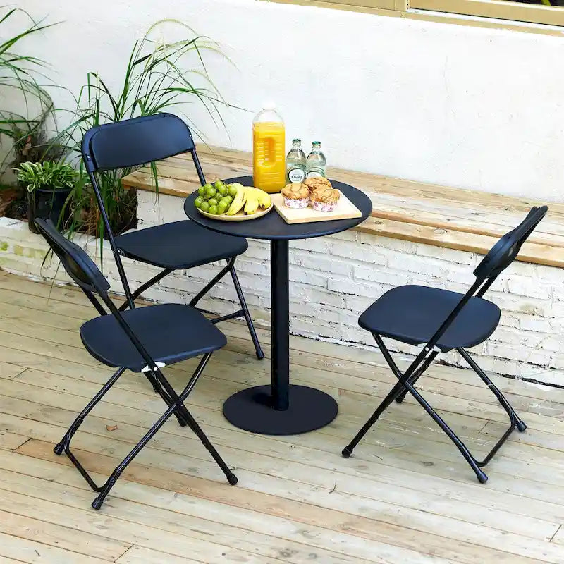 10 Pack Plastic Folding Chair 350lb. Capacity for Events Office Wedding Party Picnic Kitchen Dining 16