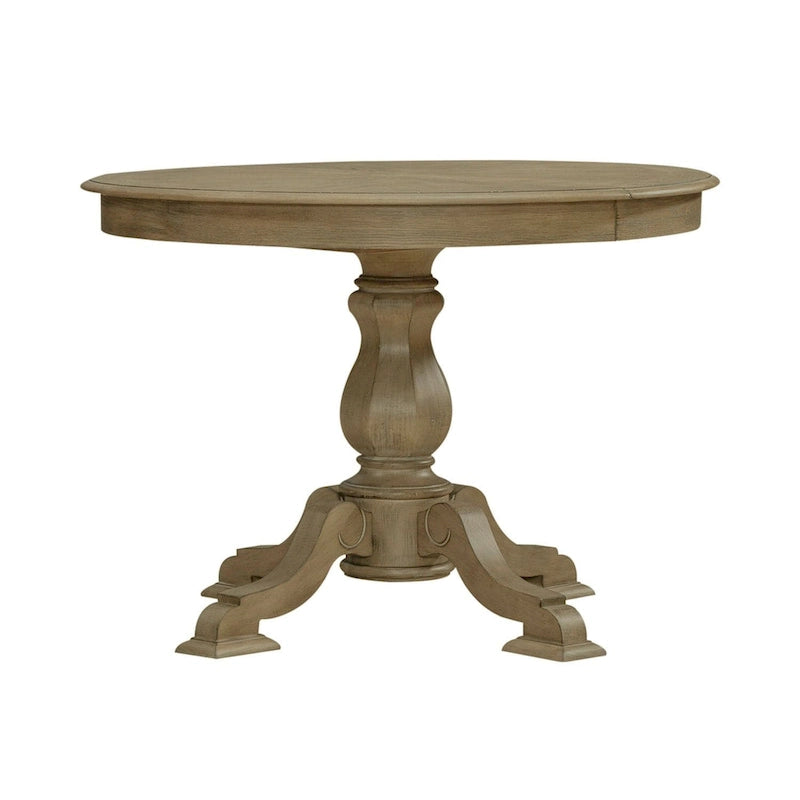 Magnolia Manor Round Pedestal Dining Table with Expandable Leaves - 2 Finishes 23