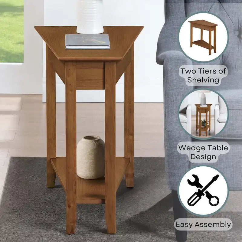Convenience Concepts Tavolino a cuneo American Heritage con ripiano 30