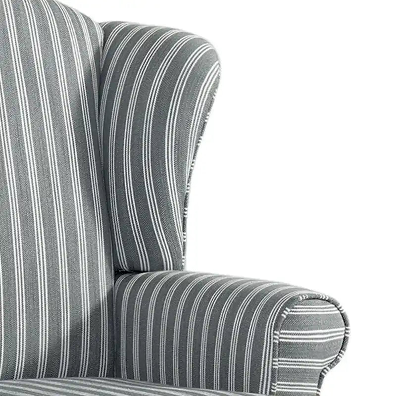 2 Set Traditional Wingback Accent Chairs Upholstered Armchair 28