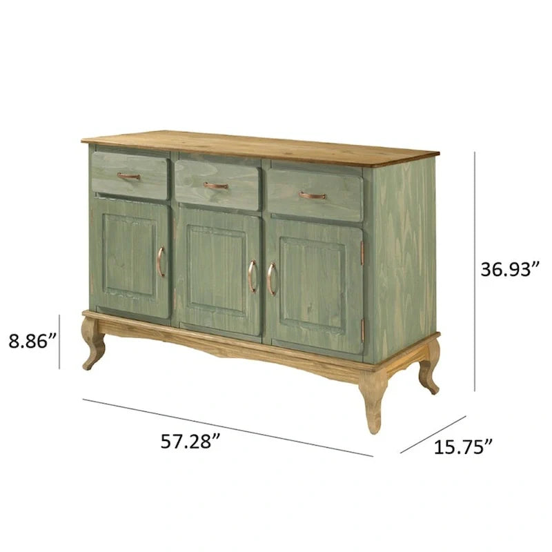 Wood Buffet Sideboard Green 16