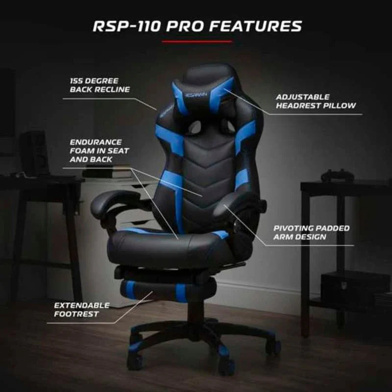 RESPAWN 110 Pro Gaming Chair - Gaming Chair with Footrest, Ergonomic Computer Desk Chair 33