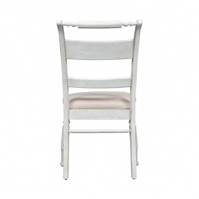 Whitney Antique Linen Slat Back Side Chair (Set of 2) 5