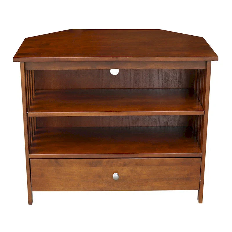 Solid Hardwood Mission Corner TV Stand 15