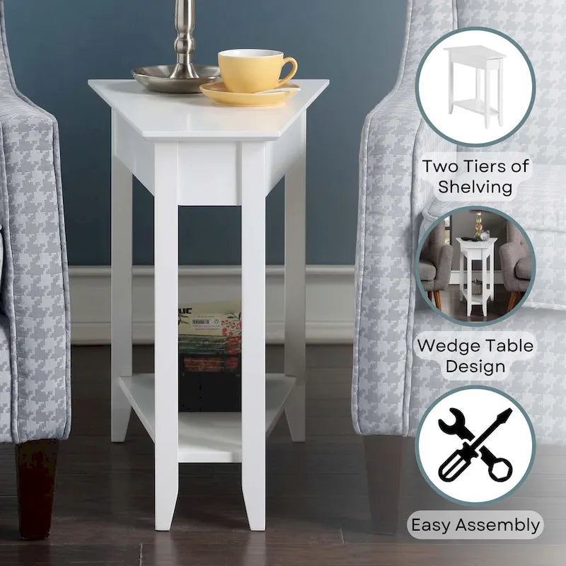 Convenience Concepts Tavolino a cuneo American Heritage con ripiano 44