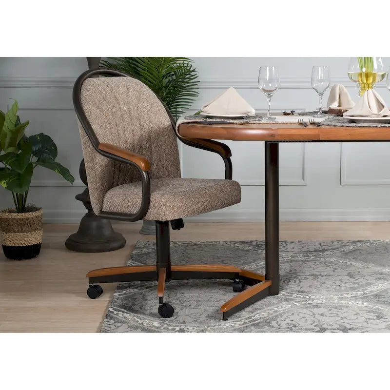 Casual Dining Swivel and Tilt Rolling Dining Chair - 38 Hx221/2 Wx22 D - 38 Hx24 Wx22 D 8