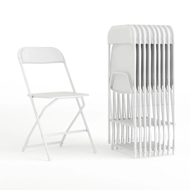 Plastic Folding Chair - 10 Pack 650LB Weight Capacity - Event Chair 10