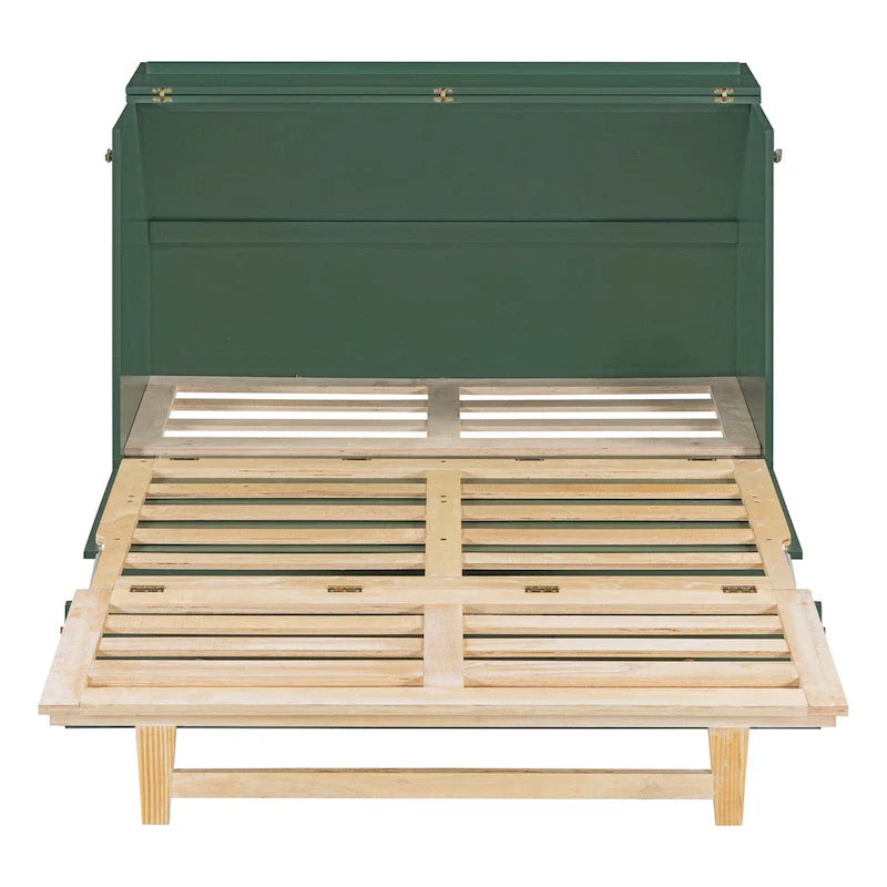 Nestfair Full Size Murphy Bed with Large Drawers 26