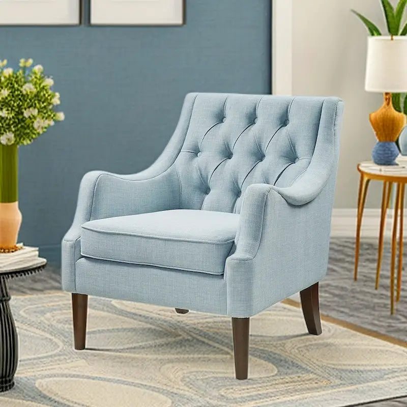 Modern Button Tufted Accent Chair 10