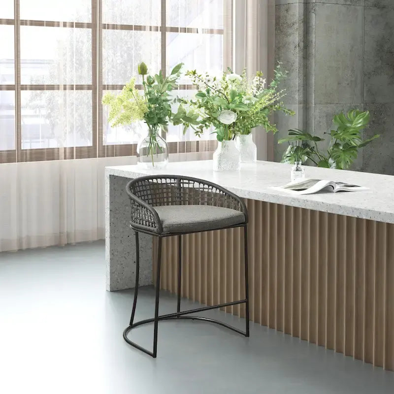 Sgabello da bancone Madison Park Carmel Intrecciato 25 4