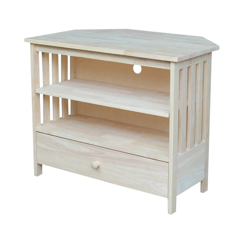 Solid Hardwood Mission Corner TV Stand 13