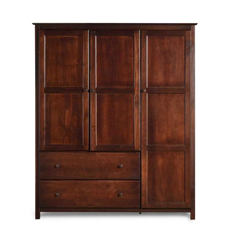 Grain Wood Furniture Shaker Wood 3-door Armoire - 60x72x22 10