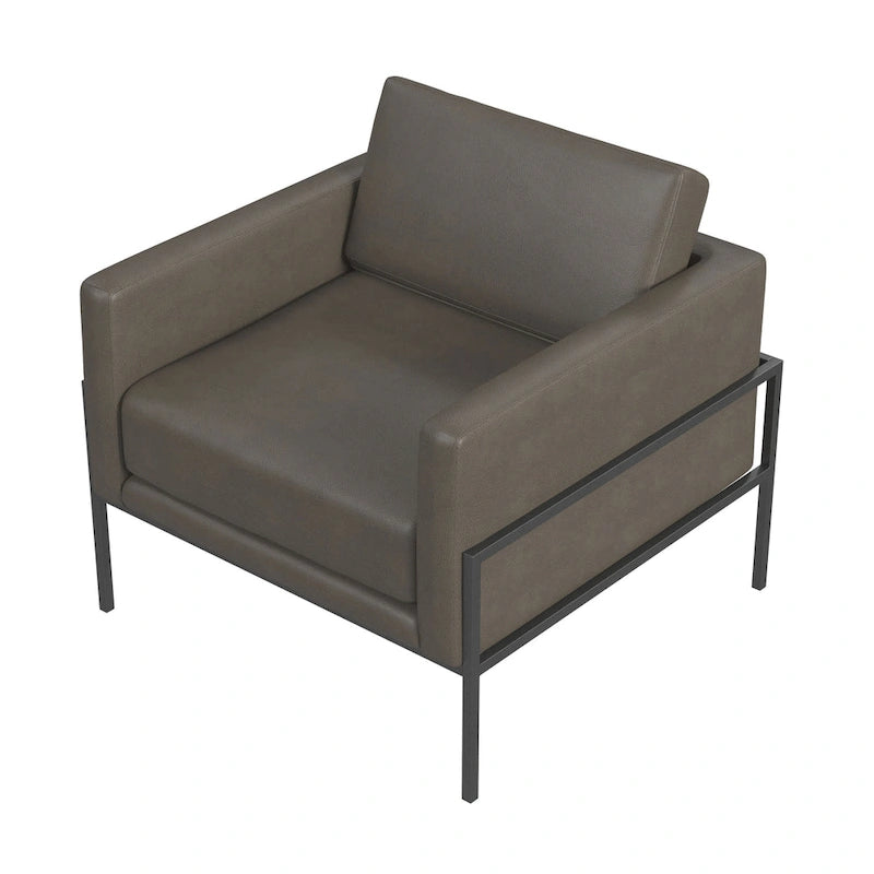HomePop Modern Upholstered Club Chair w/Metal Frame 23