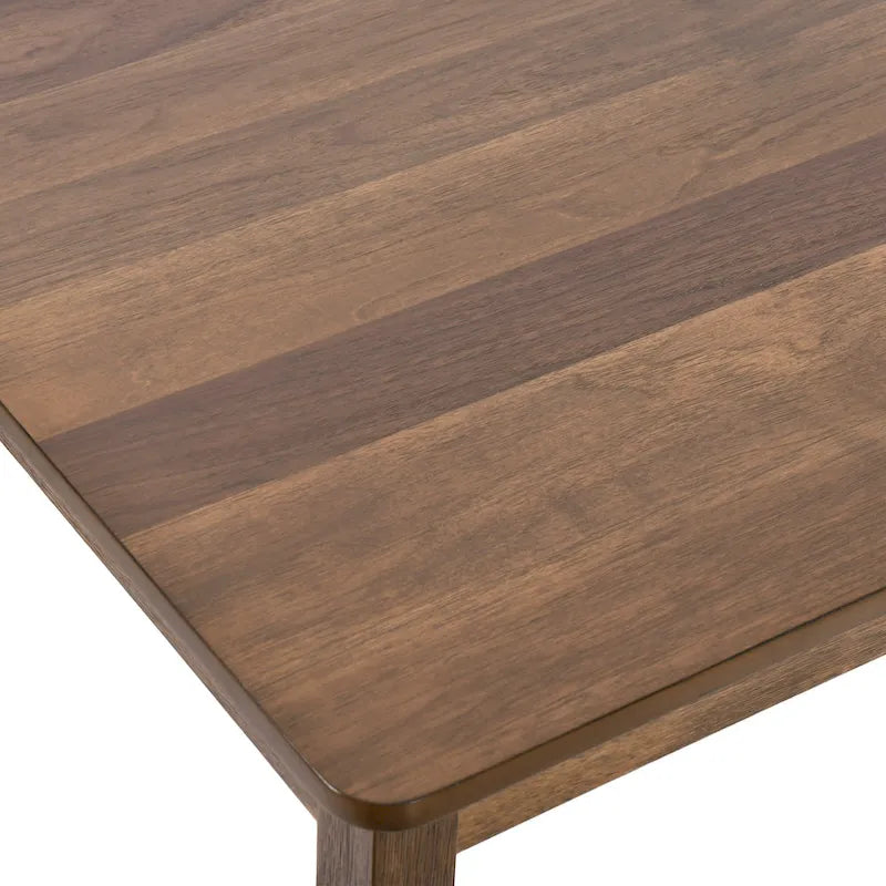 Set di 5 mobili da pranzo in legno massello 47L (1 tavolo + 4 sedie con schienale a doghe) 10