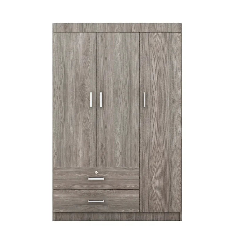 3-Door Wardrobe with 2 Drawers 16