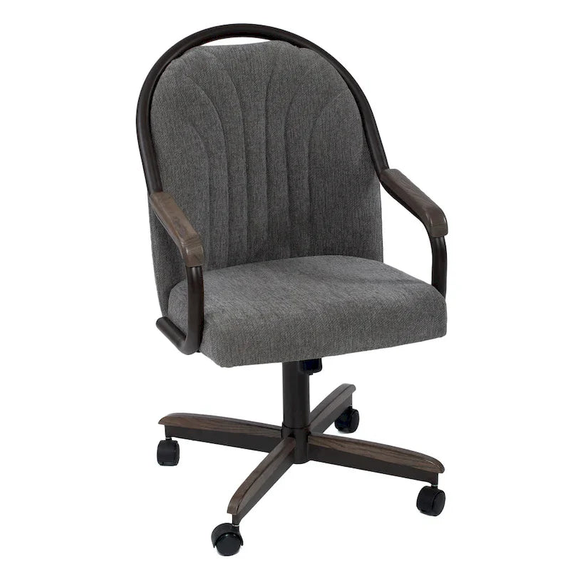 Casual Dining Cushion Swivel-and-Tilt Rolling Caster Chair 15