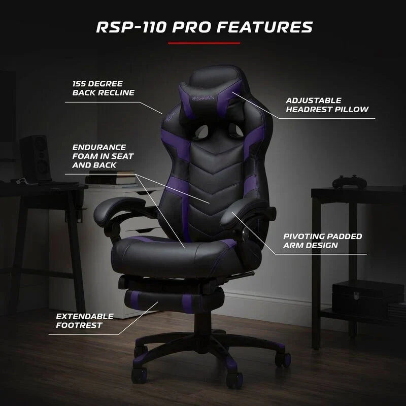 RESPAWN 110 Pro Gaming Chair - Gaming Chair with Footrest, Ergonomic Computer Desk Chair 41
