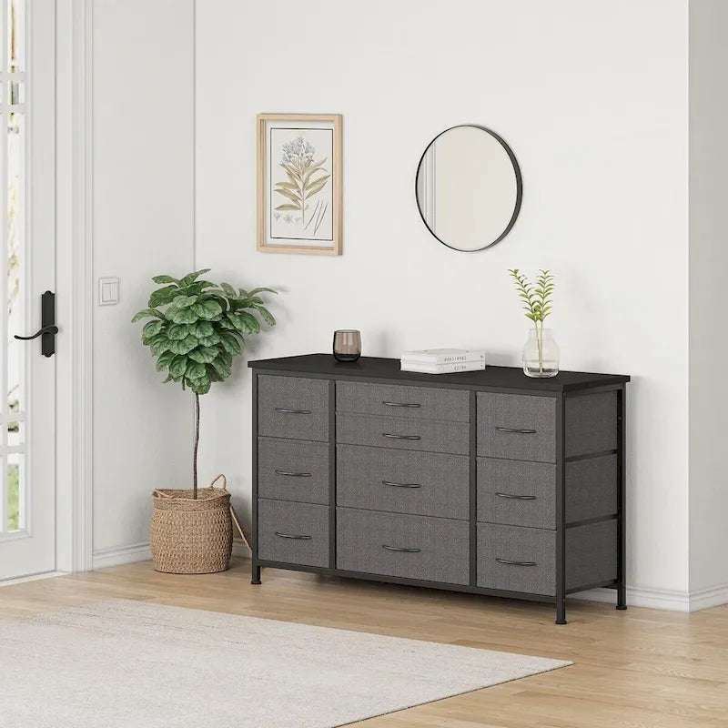 Bedroom Dresser with 10 Large Drawers for 55 Long TV Stand - 55 inches 46