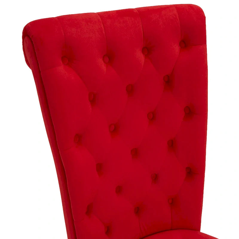 AVAWING Set of 2 Throne Royal Chair Thick Padding and Rubberwood Legs 17