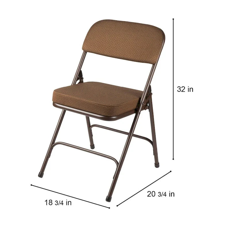Hampden Furnishings Bernadine Collection Deluxe Fabric Padded Folding Chair, Pack of 2 20