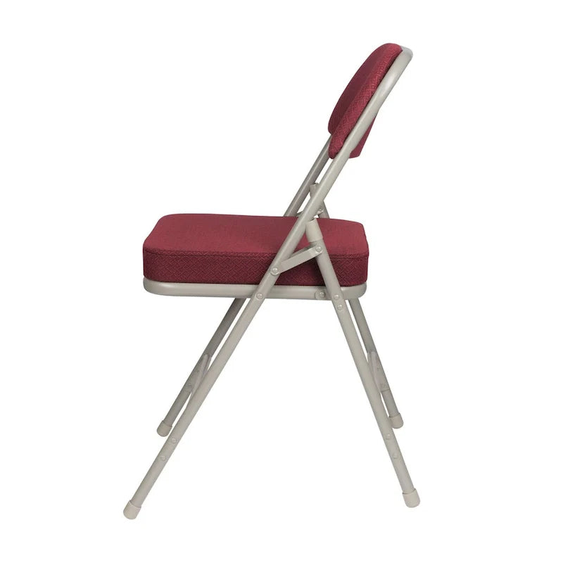 Hampden Furnishings Bernadine Collection Deluxe Fabric Padded Folding Chair, Pack of 2 12