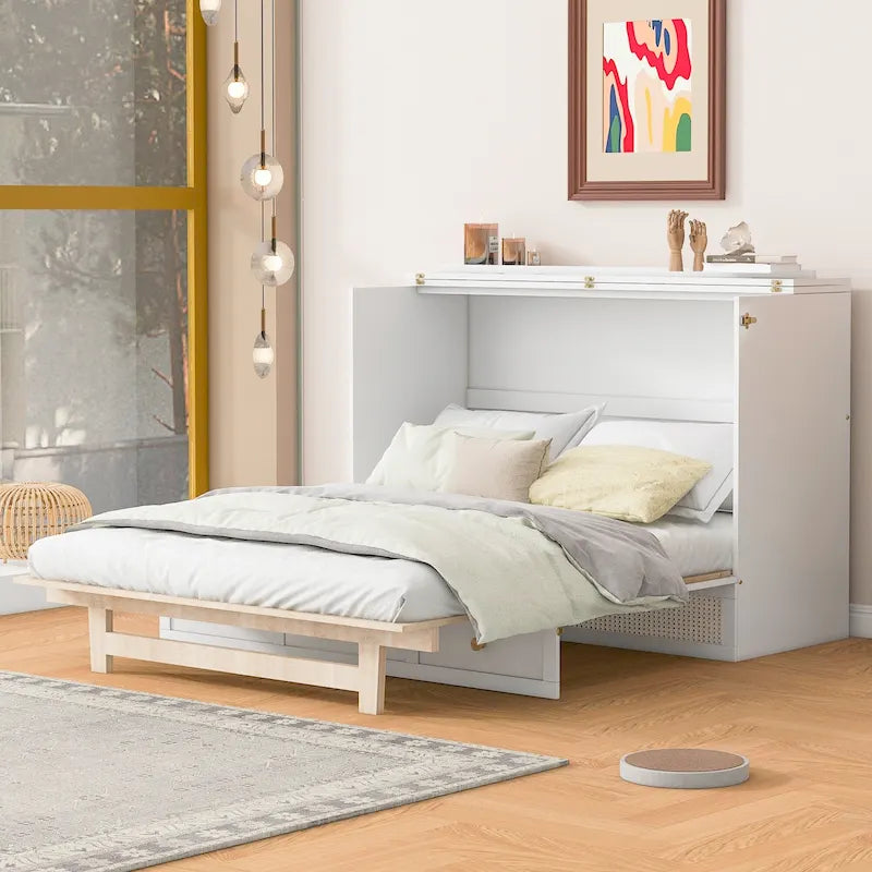 Nestfair Full Size Murphy Bed with Large Drawers 6