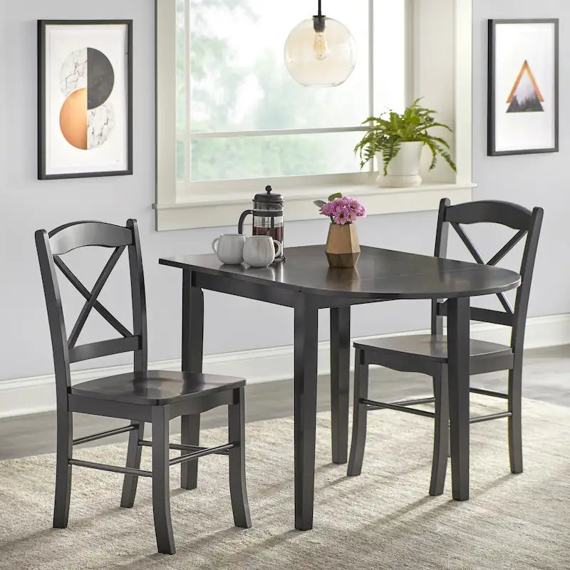 Simple Living Country Cottage Drop Leaf 3-piece Dining Set 3