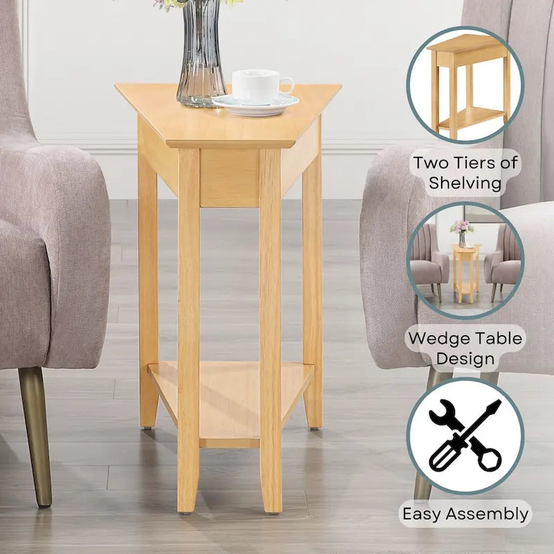 Convenience Concepts Tavolino a cuneo American Heritage con ripiano 26