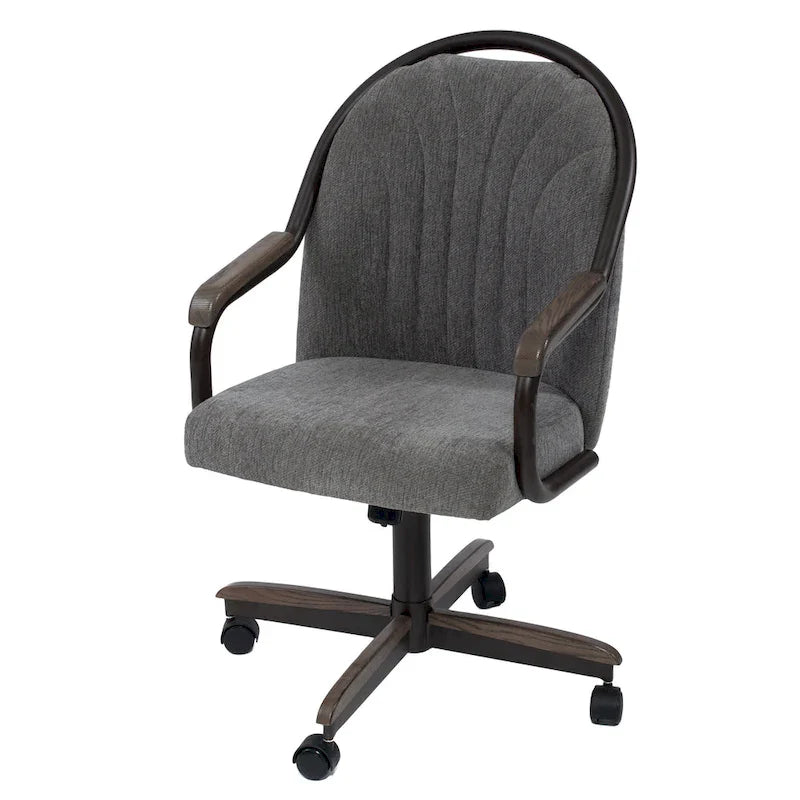 Casual Dining Cushion Swivel-and-Tilt Rolling Caster Chair 13