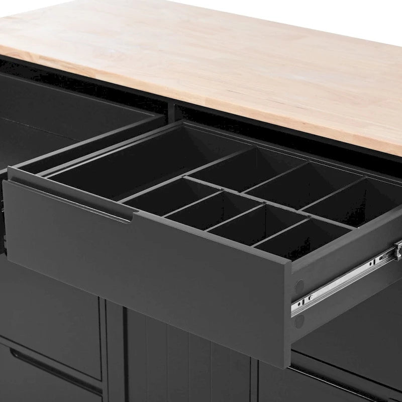 Isola da cucina da 53 pollici L con piano e cassetti - N/A 33